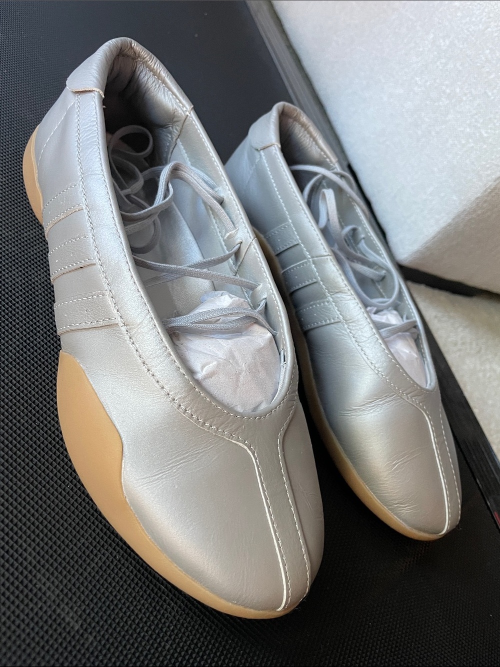 Adidas Silver Metallic Gum Taekwondo Mei Ballet Sneaker
